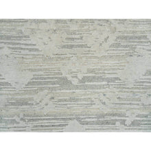 Load image into Gallery viewer, 2&#39;6&quot;x18&#39;2&quot; Ivory, Modern Design, Hand Knotted, Hand Spun Undyed Natural Wool, Xl Runner Oriental Rug FWR390948
