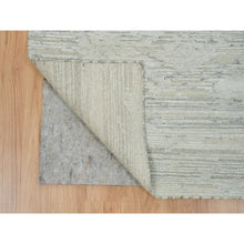 Load image into Gallery viewer, 2&#39;6&quot;x25&#39;10&quot; Ivory, Modern Design, Hand Spun Undyed Natural Wool, Hand Knotted, Xl Runner Oriental Rug FWR390954