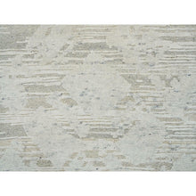 Load image into Gallery viewer, 2&#39;6&quot;x25&#39;10&quot; Ivory, Modern Design, Hand Spun Undyed Natural Wool, Hand Knotted, Xl Runner Oriental Rug FWR390954