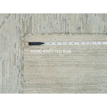 Load image into Gallery viewer, 2&#39;6&quot;x25&#39;10&quot; Ivory, Modern Design, Hand Spun Undyed Natural Wool, Hand Knotted, Xl Runner Oriental Rug FWR390954