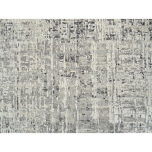Load image into Gallery viewer, 14&#39;x20&#39; Light Gray, Hand Knotted, Modern Design, Hand Spun Undyed Natural Wool, Oversized Oriental Rug FWR390984