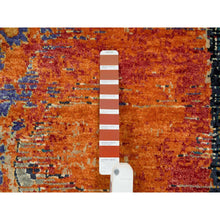Load image into Gallery viewer, 10&#39;2&quot;x14&#39;3&quot; Rust Red &amp; Black, Ancient Ottoman Erased Design, Hand Knotted Ghazni Wool, Oriental Rug FWR391062