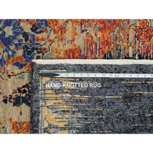Load image into Gallery viewer, 10&#39;2&quot;x14&#39;3&quot; Rust Red &amp; Black, Ancient Ottoman Erased Design, Hand Knotted Ghazni Wool, Oriental Rug FWR391062