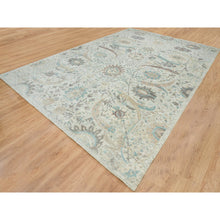 Load image into Gallery viewer, 12&#39;1&quot;x18&#39; Ivory, Sickle Leaf Design Soft Pile, Silk With Textured Wool Hand Knotted, Oversized Oriental Rug FWR391068