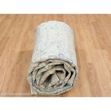 Load image into Gallery viewer, 12&#39;1&quot;x18&#39; Ivory, Sickle Leaf Design Soft Pile, Silk With Textured Wool Hand Knotted, Oversized Oriental Rug FWR391068