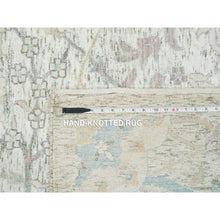 Load image into Gallery viewer, 12&#39;1&quot;x18&#39; Ivory, Sickle Leaf Design Soft Pile, Silk With Textured Wool Hand Knotted, Oversized Oriental Rug FWR391068