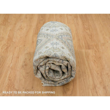 Load image into Gallery viewer, 7&#39;10&quot;x10&#39; Ivory, Plush And Lush Pile Pure Wool, Hand Knotted Karajeh Heritage Design, Oriental Rug FWR391110