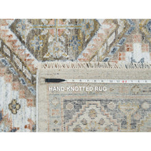 Load image into Gallery viewer, 7&#39;10&quot;x10&#39; Jade Black with Tueson Red Border, Denser Weave, All Over Fish Pattern, Herati Design, Soft and Vibrant Wool, Hand Knotted, Oriental Rug FWR542664