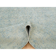 Load image into Gallery viewer, 5&#39;10&quot;x9&#39; Gray With Touches Of Blue, Wool And Plant Based Silk, Modern Jacquard Hand Loomed, Soft To The Touch, Oriental Rug FWR391176