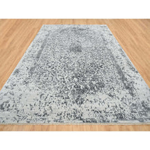 Load image into Gallery viewer, 9&#39;10&quot;x14&#39; Gray, Hand Knotted Broken Persian Design, Wool And Pure Silk, Oriental Rug FWR391236