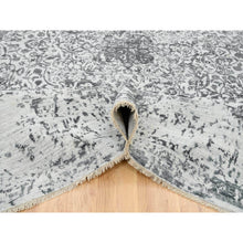 Load image into Gallery viewer, 9&#39;10&quot;x14&#39; Gray, Hand Knotted Broken Persian Design, Wool And Pure Silk, Oriental Rug FWR391236