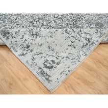 Load image into Gallery viewer, 9&#39;10&quot;x14&#39; Gray, Hand Knotted Broken Persian Design, Wool And Pure Silk, Oriental Rug FWR391236