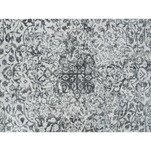 Load image into Gallery viewer, 9&#39;10&quot;x14&#39; Gray, Hand Knotted Broken Persian Design, Wool And Pure Silk, Oriental Rug FWR391236