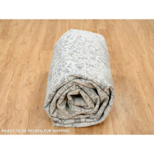 Load image into Gallery viewer, 9&#39;10&quot;x14&#39; Gray, Hand Knotted Broken Persian Design, Wool And Pure Silk, Oriental Rug FWR391236