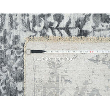 Load image into Gallery viewer, 9&#39;10&quot;x14&#39; Gray, Hand Knotted Broken Persian Design, Wool And Pure Silk, Oriental Rug FWR391236