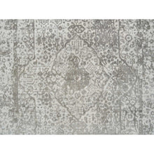 Load image into Gallery viewer, 5&#39;1&quot;x7&#39; Gray, Broken Persian Design, Wool And Pure Silk Hand Knotted, Oriental Rug FWR391254