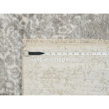 Load image into Gallery viewer, 5&#39;1&quot;x7&#39; Gray, Broken Persian Design, Wool And Pure Silk Hand Knotted, Oriental Rug FWR391254