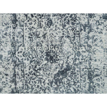 Load image into Gallery viewer, 2&#39;7&quot;x25&#39;8&quot; Gray, Wool And Pure Silk Hand Knotted, Broken Persian Design, Xl Runner Oriental Rug FWR391290