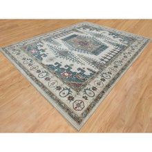 Load image into Gallery viewer, 11&#39;10&quot;x15&#39;2&quot; Ivory With Soft Tones, Soft Pile Pure Wool Hand Knotted, Persian Viss Design Reimagined Plush And Lush, Oversized Oriental Rug FWR391350