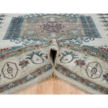 Load image into Gallery viewer, 11&#39;10&quot;x15&#39;2&quot; Ivory With Soft Tones, Soft Pile Pure Wool Hand Knotted, Persian Viss Design Reimagined Plush And Lush, Oversized Oriental Rug FWR391350