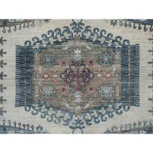 Load image into Gallery viewer, 11&#39;10&quot;x15&#39;2&quot; Ivory With Soft Tones, Soft Pile Pure Wool Hand Knotted, Persian Viss Design Reimagined Plush And Lush, Oversized Oriental Rug FWR391350
