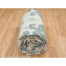 Load image into Gallery viewer, 11&#39;10&quot;x15&#39;2&quot; Ivory With Soft Tones, Soft Pile Pure Wool Hand Knotted, Persian Viss Design Reimagined Plush And Lush, Oversized Oriental Rug FWR391350