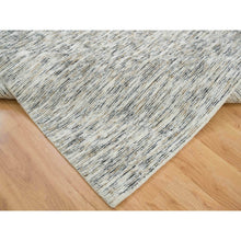 Load image into Gallery viewer, 6&#39;3&quot;x9&#39;1&quot; Earth Tone Colors, Pure Wool, Hand Loomed, Modern Striae Design, Soft To The Touch Oriental Rug FWR391362