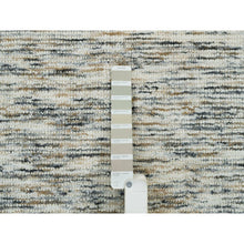 Load image into Gallery viewer, 6&#39;3&quot;x9&#39;1&quot; Earth Tone Colors, Pure Wool, Hand Loomed, Modern Striae Design, Soft To The Touch Oriental Rug FWR391362