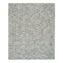 Load image into Gallery viewer, 8&#39;3&quot;x10&#39; Earth Tone Colors, Pure Wool, Hand Loomed, Modern Striae Design, Soft to the Touch Oriental Rug FWR391398