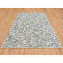Load image into Gallery viewer, 8&#39;3&quot;x10&#39; Earth Tone Colors, Pure Wool, Hand Loomed, Modern Striae Design, Soft to the Touch Oriental Rug FWR391398