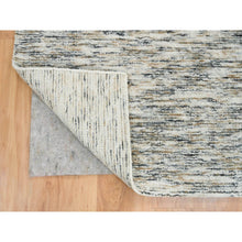 Load image into Gallery viewer, 8&#39;3&quot;x10&#39; Earth Tone Colors, Pure Wool, Hand Loomed, Modern Striae Design, Soft To The Touch Oriental Rug FWR391398