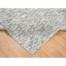 Load image into Gallery viewer, 8&#39;3&quot;x10&#39; Earth Tone Colors, Pure Wool, Hand Loomed, Modern Striae Design, Soft to the Touch Oriental Rug FWR391398