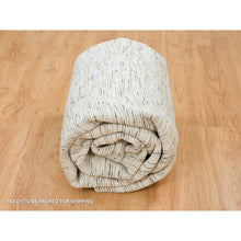 Load image into Gallery viewer, 8&#39;3&quot;x10&#39; Earth Tone Colors, Pure Wool, Hand Loomed, Modern Striae Design, Soft To The Touch Oriental Rug FWR391398