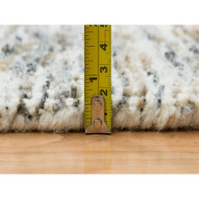 Load image into Gallery viewer, 8&#39;3&quot;x10&#39; Earth Tone Colors, Pure Wool, Hand Loomed, Modern Striae Design, Soft To The Touch Oriental Rug FWR391398