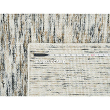 Load image into Gallery viewer, 8&#39;3&quot;x10&#39; Earth Tone Colors, Pure Wool, Hand Loomed, Modern Striae Design, Soft to the Touch Oriental Rug FWR391398