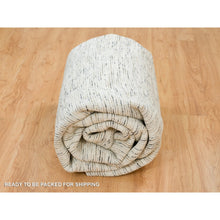 Load image into Gallery viewer, 8&#39;2&quot;x10&#39; Earth Tone Colors, Modern Striae Design, Soft To The Touch, Pure Wool, Hand Loomed, Oriental Rug FWR391404