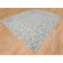 Load image into Gallery viewer, 12&#39;2&quot;x15&#39; Earth Tone Colors, Modern Striae Design, Soft to the Touch, Pure Wool, Hand Loomed, Oversized Oriental Rug FWR391416