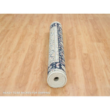 Load image into Gallery viewer, 5&#39;10&quot;x9&#39;1&quot; Ivory, Natural Wool Hand Knotted, Nain With Center Medallion Flower Design, 250 Kpsi Densely Woven, Oriental Rug FWR391728