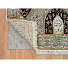 Load image into Gallery viewer, 4&#39;x6&#39;1&quot; Ivory, 100% Wool Hand Knotted, Nain With Gumbad Design, 250 Kpsi Densely Woven, Oriental Rug FWR391848