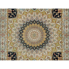 Load image into Gallery viewer, 4&#39;x6&#39;1&quot; Ivory, 100% Wool Hand Knotted, Nain With Gumbad Design, 250 Kpsi Densely Woven, Oriental Rug FWR391848