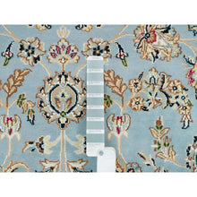 Load image into Gallery viewer, 6&#39;x9&#39;2&quot; Light Blue, Nain With All Over Flower Design, 250 Kpsi, Natural Wool, Hand Knotted, Oriental Rug FWR391926