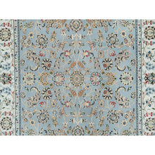 Load image into Gallery viewer, 6&#39;x9&#39;2&quot; Light Blue, Nain With All Over Flower Design, 250 Kpsi, Natural Wool, Hand Knotted, Oriental Rug FWR391926
