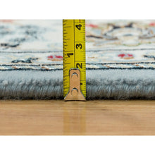 Load image into Gallery viewer, 6&#39;x9&#39;2&quot; Light Blue, Nain With All Over Flower Design, 250 KPSI, Natural Wool, Hand Knotted, Oriental Rug FWR391926