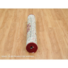 Load image into Gallery viewer, 4&#39;7&quot;x6&#39;8&quot; Burgundy Red, Nain With Center Medallion Flower Design, 250 Kpsi, Organic Wool, Hand Knotted, Oriental Rug FWR392076