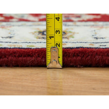 Load image into Gallery viewer, 2&#39;7&quot;x10&#39;5&quot; Cherry Red, Hand Knotted Nain With All Over Flower Design, 250 Kpsi Extra Soft Wool, Runner Oriental Rug FWR392214
