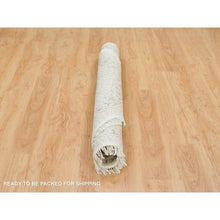 Load image into Gallery viewer, 6&#39;3&quot;x6&#39;3&quot; Ivory, Densely Woven Organic Wool, Hand Knotted Herati With All Over Fish Mahi Design, 250 Kpsi, Round Oriental Rug FWR392406