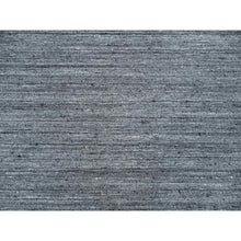 Load image into Gallery viewer, 8&#39;1&quot;x8&#39;1&quot; Arsenic Gray, Modern Striae Design Soft Pile, Natural Wool Hand Loomed, Square Oriental Rug FWR392496