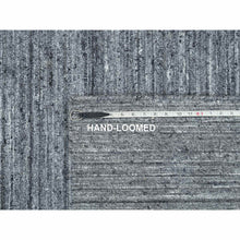 Load image into Gallery viewer, 8&#39;1&quot;x8&#39;1&quot; Arsenic Gray, Modern Striae Design Soft Pile, Natural Wool Hand Loomed, Square Oriental Rug FWR392496