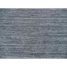 Load image into Gallery viewer, 8&#39;x8&#39; Arsenic Gray, Modern Striae Design Soft Pile, All Wool Hand Loomed, Round Oriental Rug FWR392520