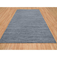 Load image into Gallery viewer, 10&#39;3&quot;x14&#39; Arsenic Gray, Pure Wool Hand Loomed, Modern Striae Design Soft Pile, Oriental Rug FWR392526